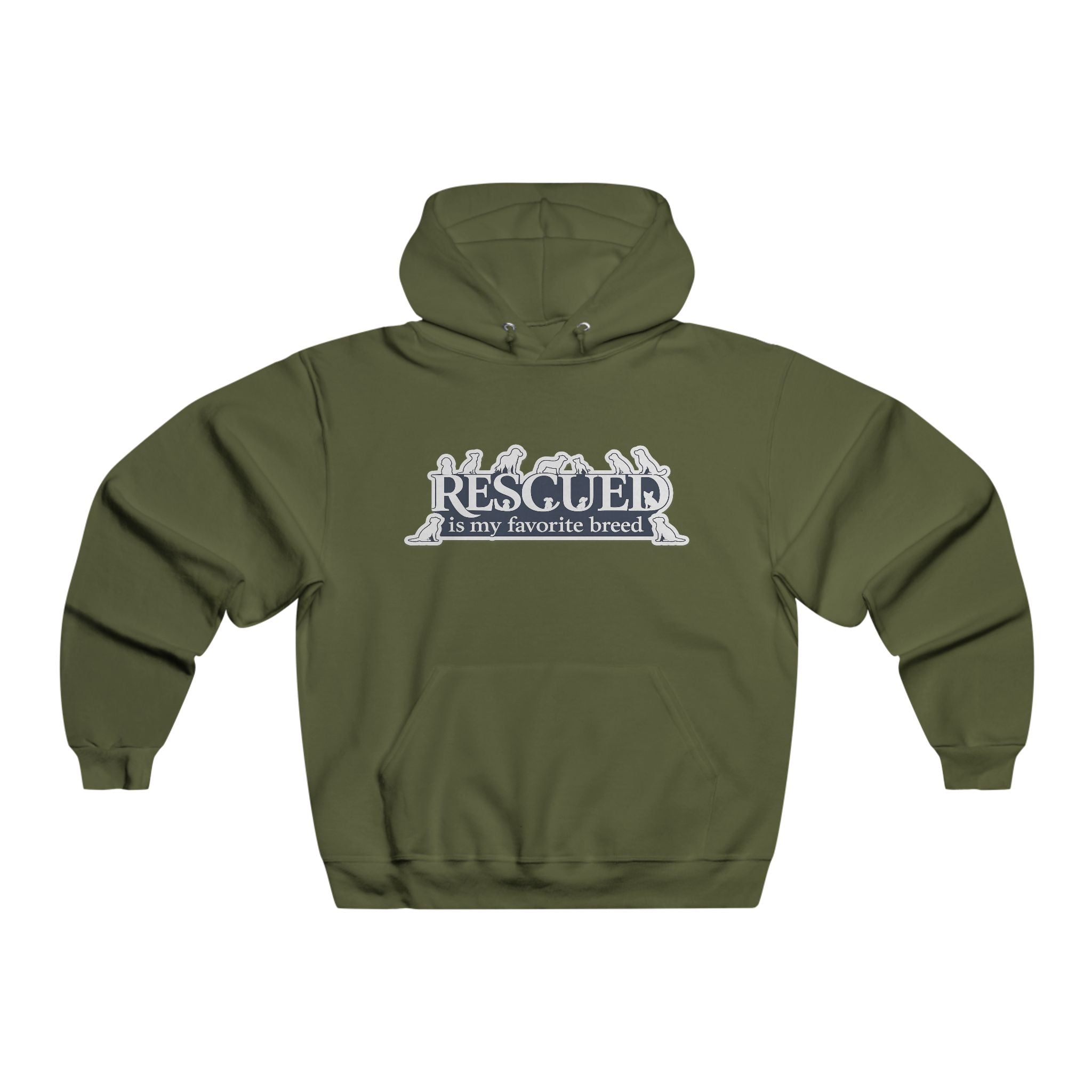 Rescuer Hoodie — "Rescuer is my favorite breed" Rescue Dog Lover Sweatshirt