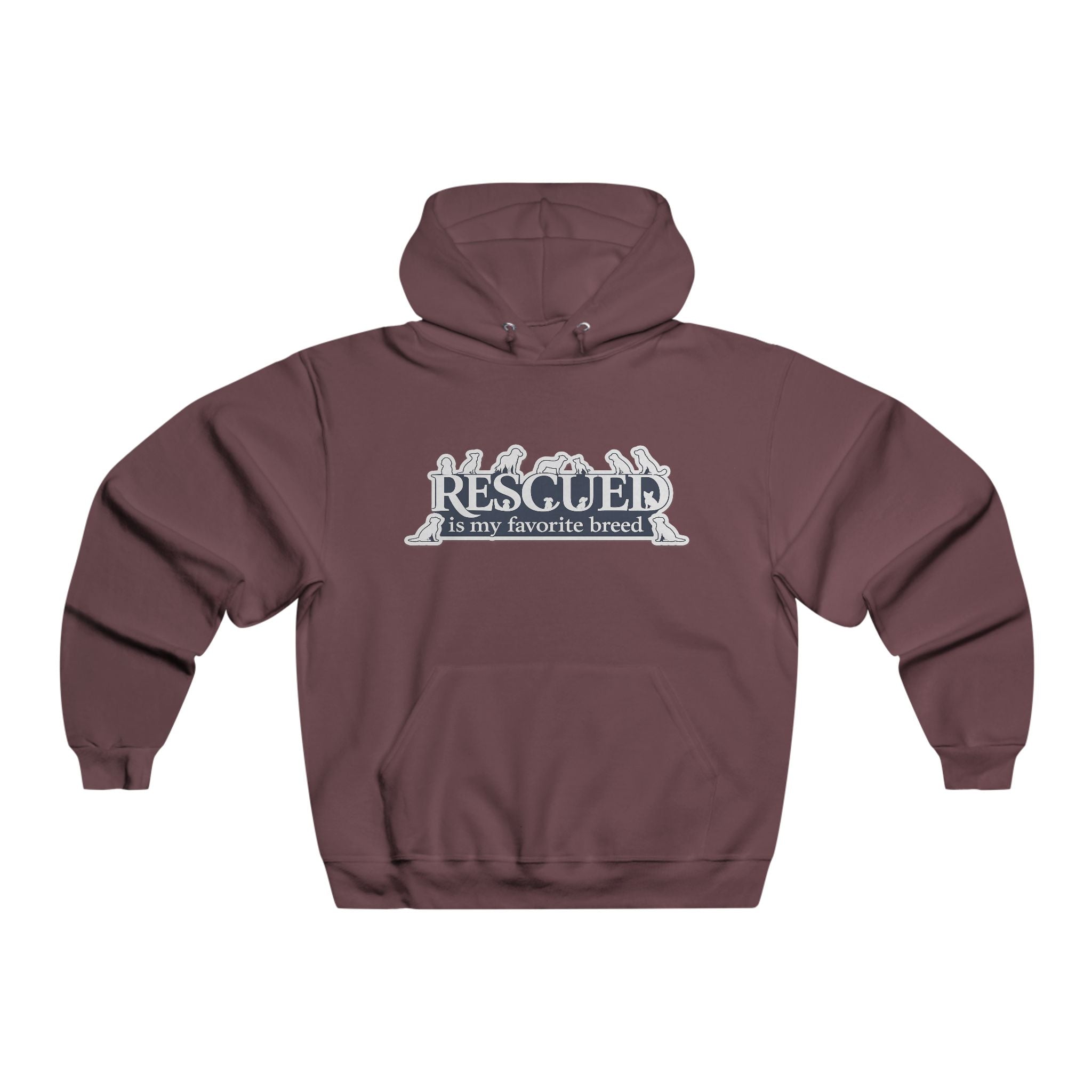 Rescuer Hoodie — "Rescuer is my favorite breed" Rescue Dog Lover Sweatshirt