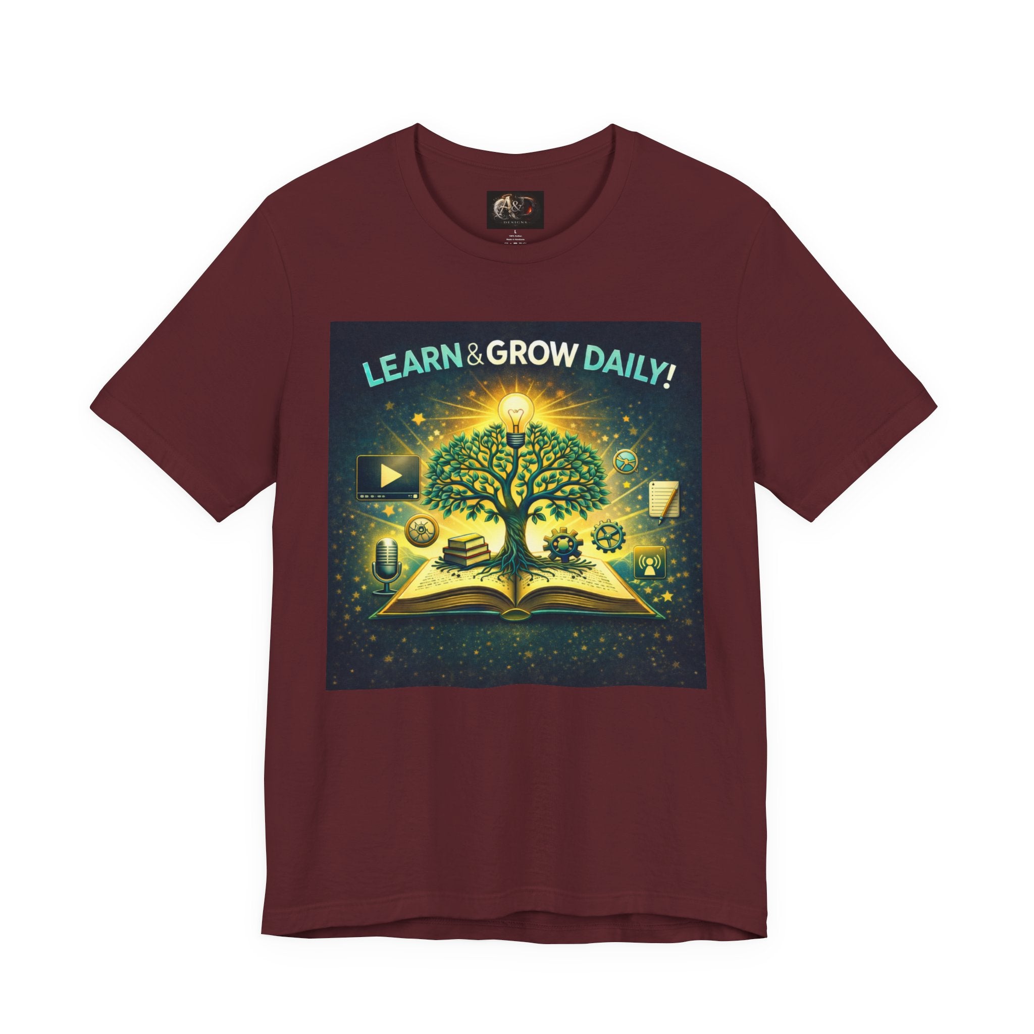 Learn and Grow Daily - One Sided - Tee