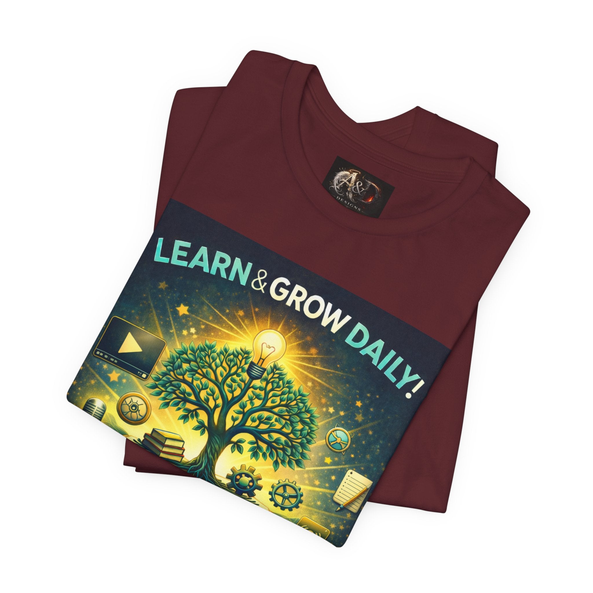 Learn and Grow Daily - One Sided - Tee