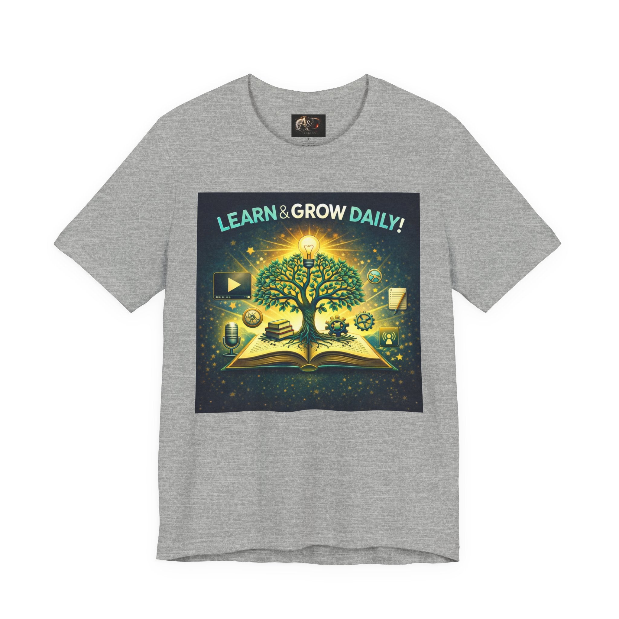 Learn and Grow Daily - One Sided - Tee