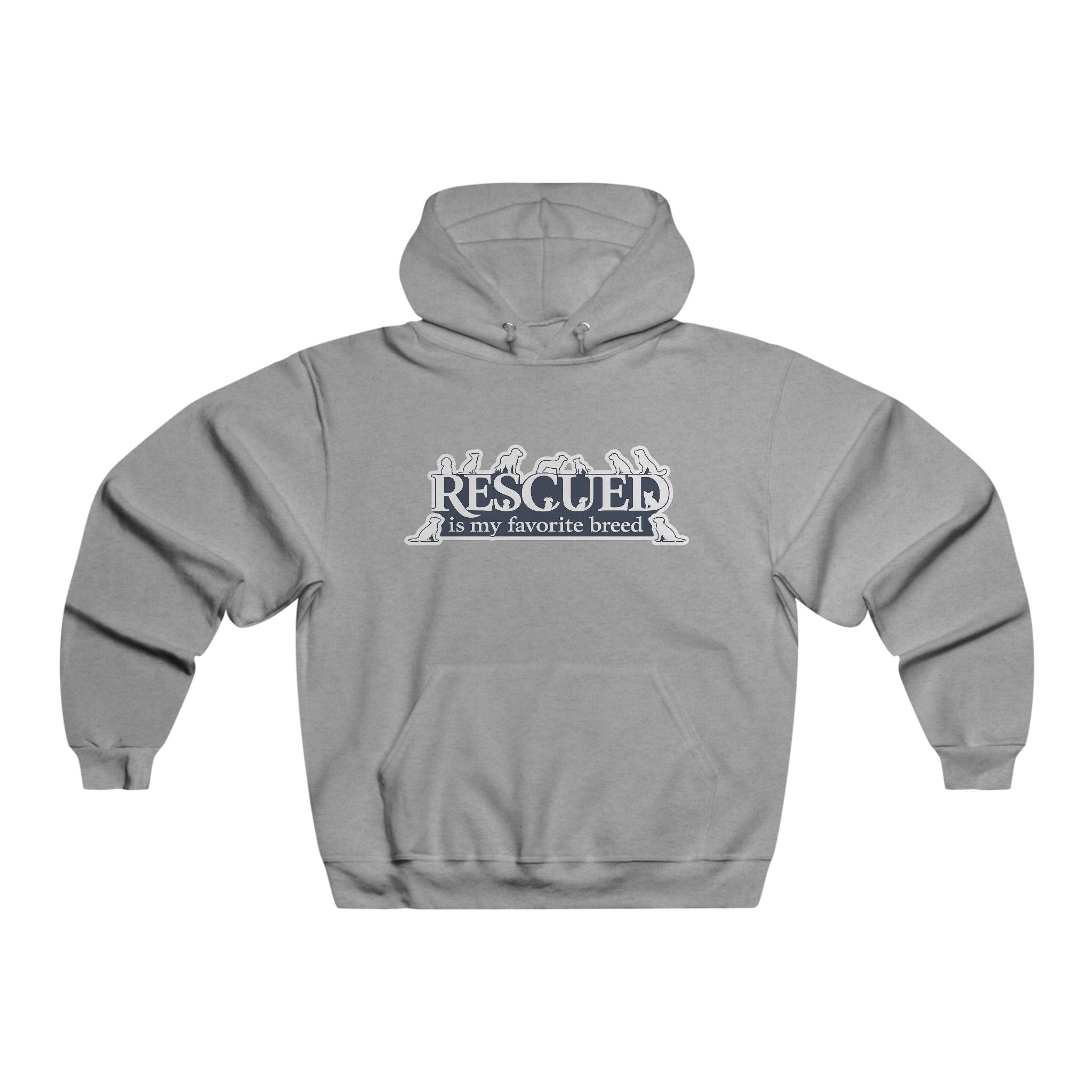 Rescuer Hoodie — "Rescuer is my favorite breed" Rescue Dog Lover Sweatshirt