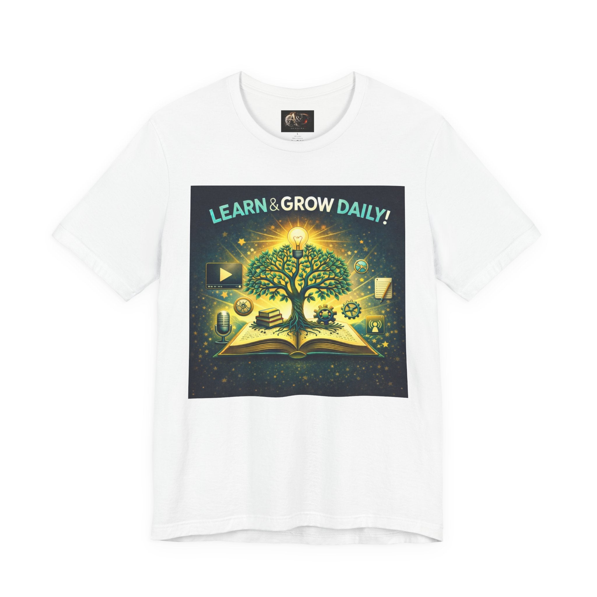 Learn and Grow Daily - One Sided - Tee