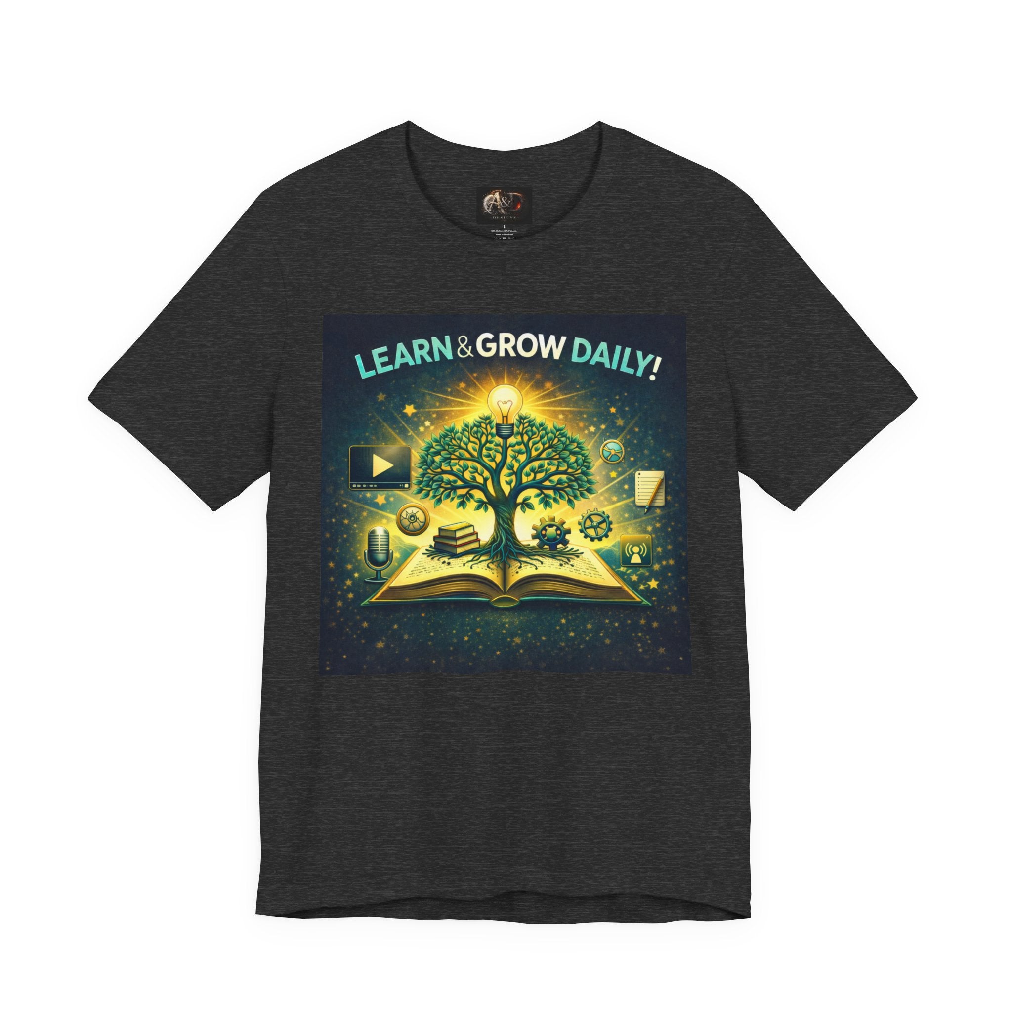 Learn and Grow Daily - One Sided - Tee