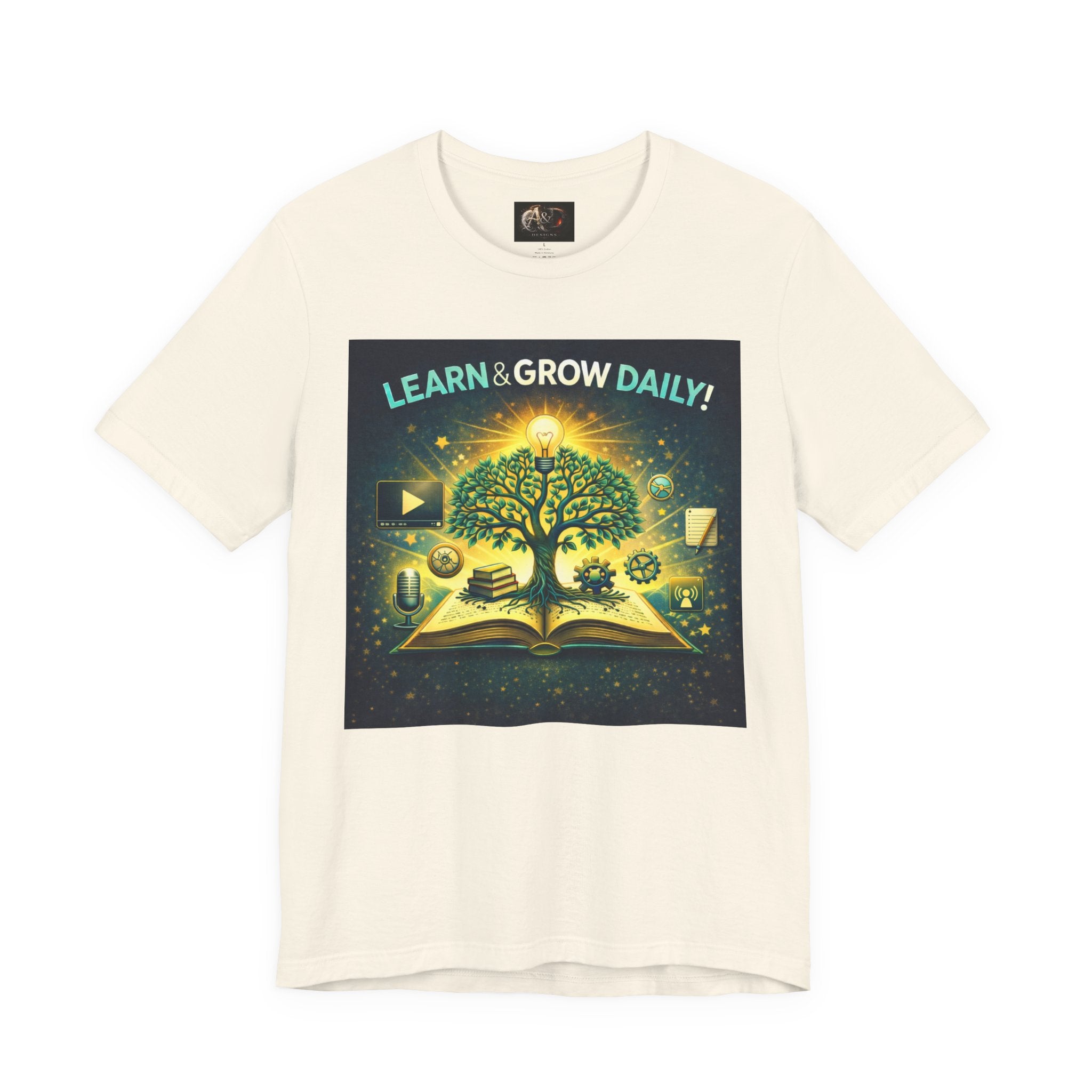 Learn and Grow Daily - One Sided - Tee