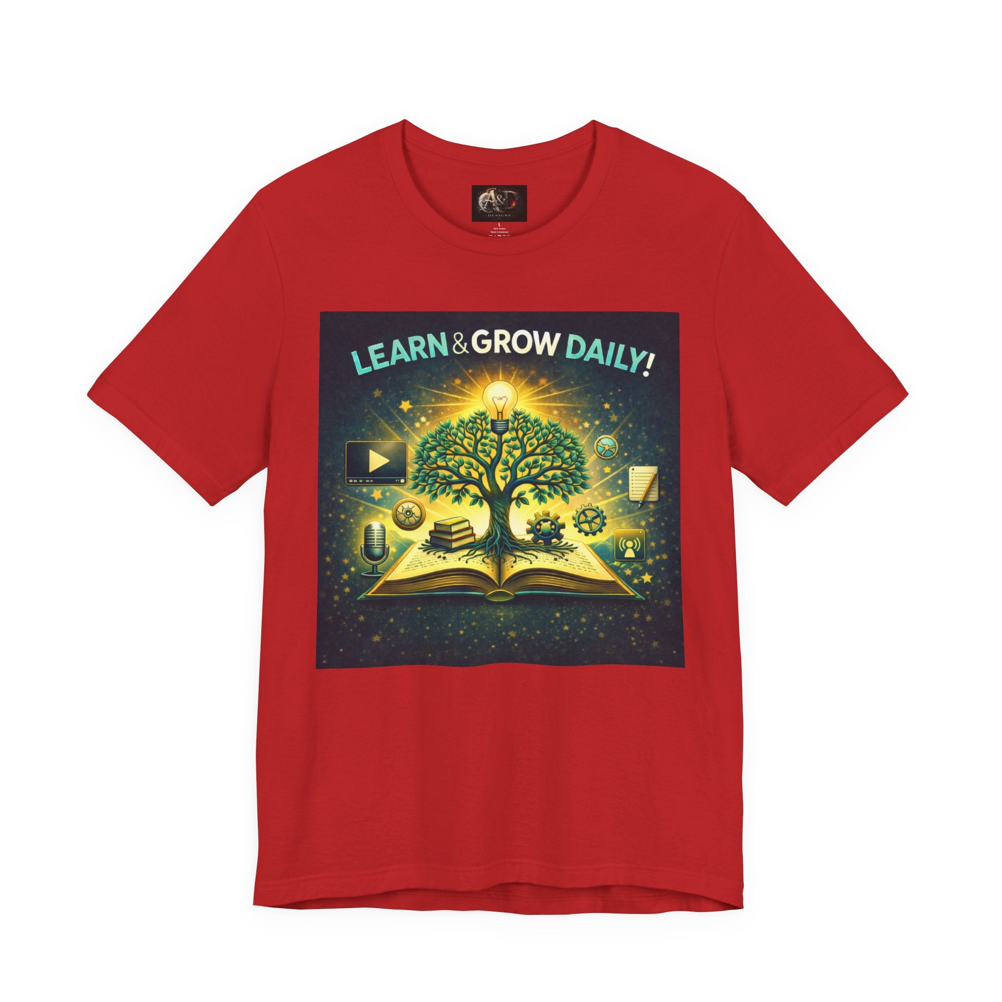Learn and Grow Daily - One Sided - Tee