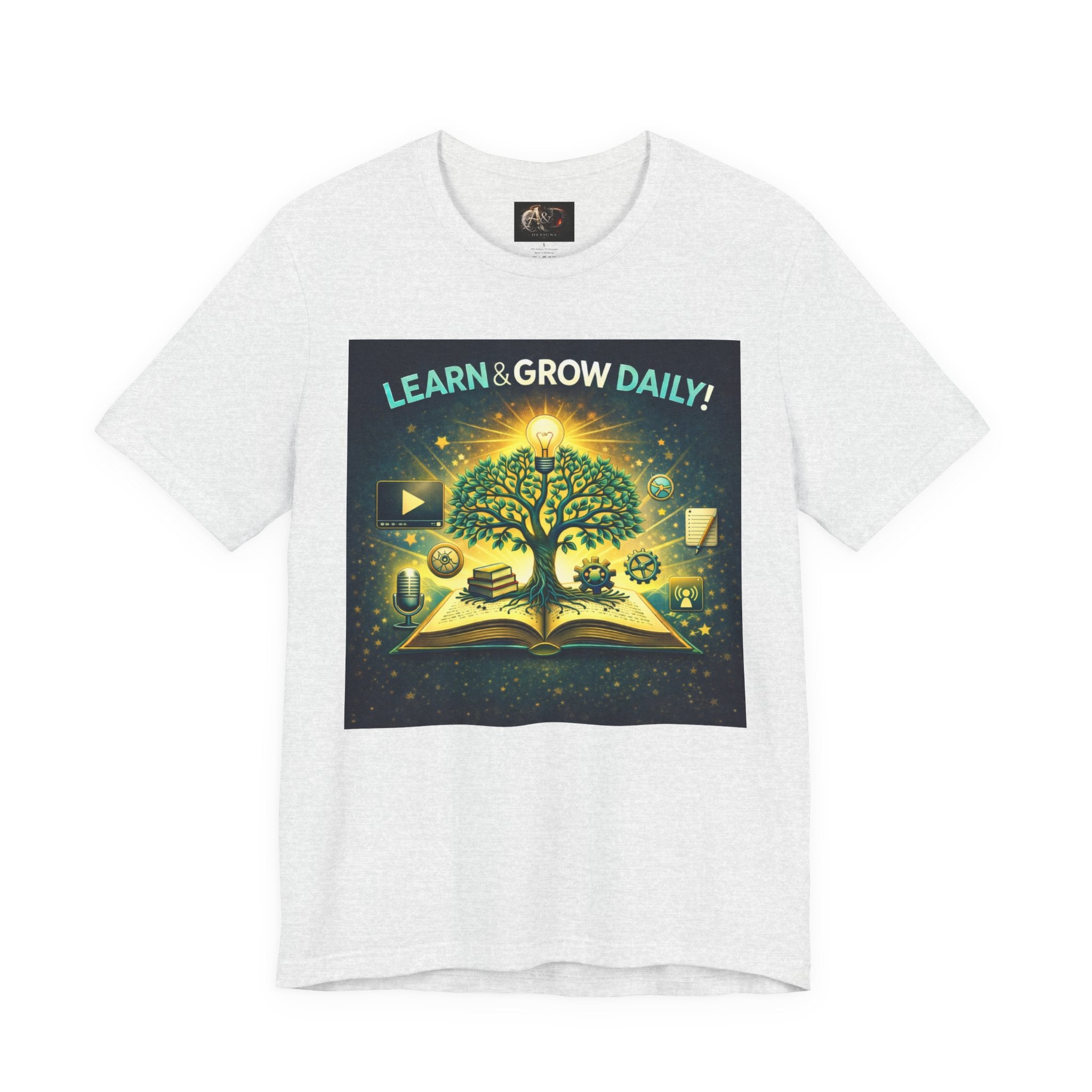 Learn and Grow Daily - One Sided - Tee